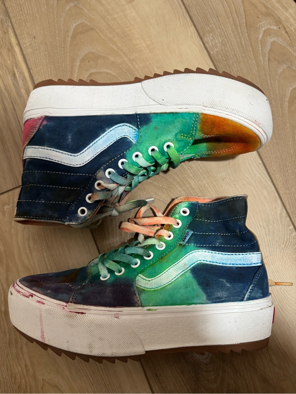 Women’s Canvas Hightop Vans in Size 8.5